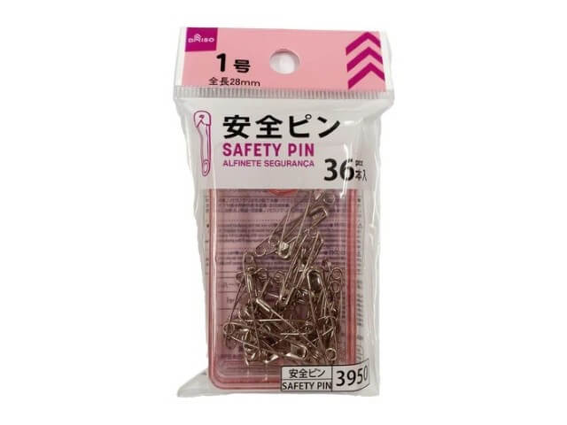 ダイソーで売っている安全ピン_シンプル