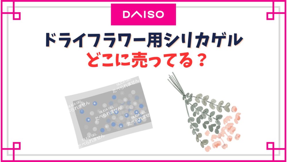 ドライフラワー用シリカゲルのダイソーの売り場は？どこに売ってる？