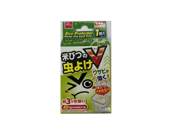 ダイソーネットストアの米びつの虫よけワサピ
