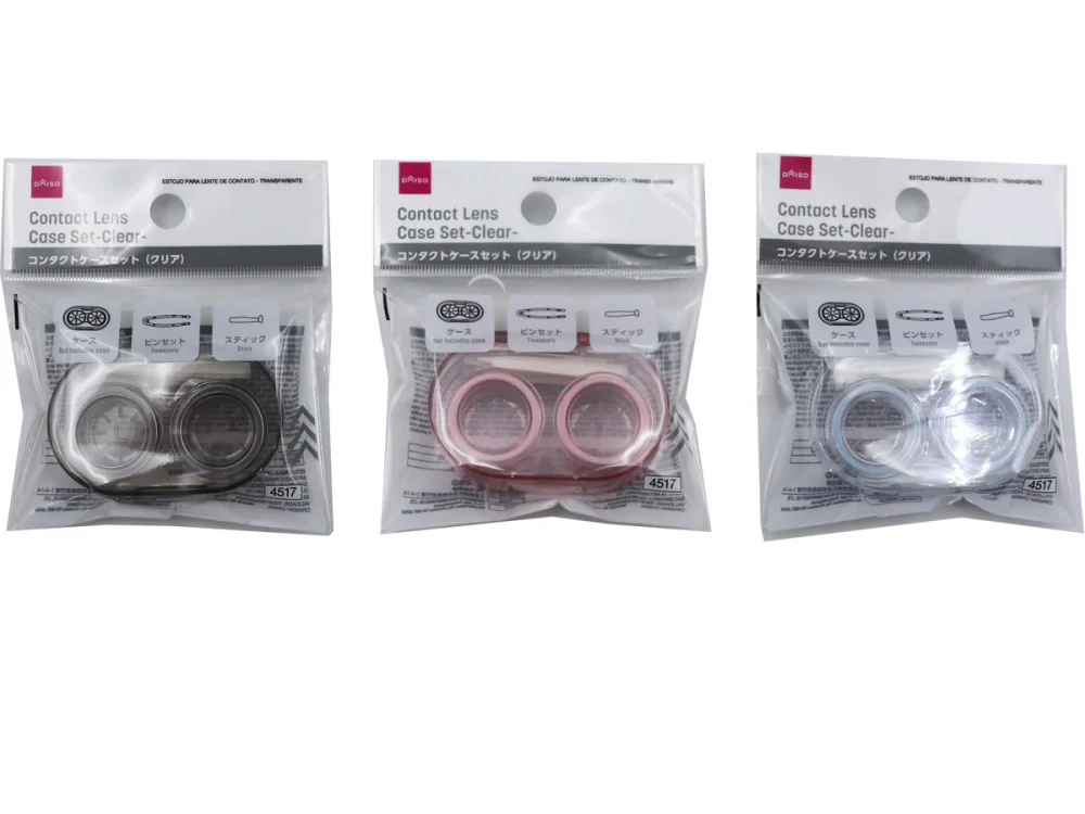 ダイソーネットストアで売っているコンタクトケースセット（クリア）