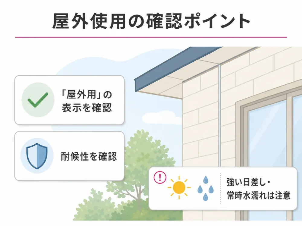 コーキング剤を屋外で使う際の確認ポイント